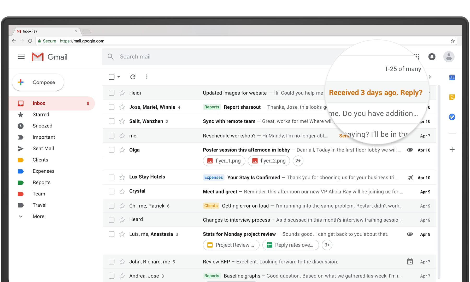 New Gmail right around the corner. New design, new functions