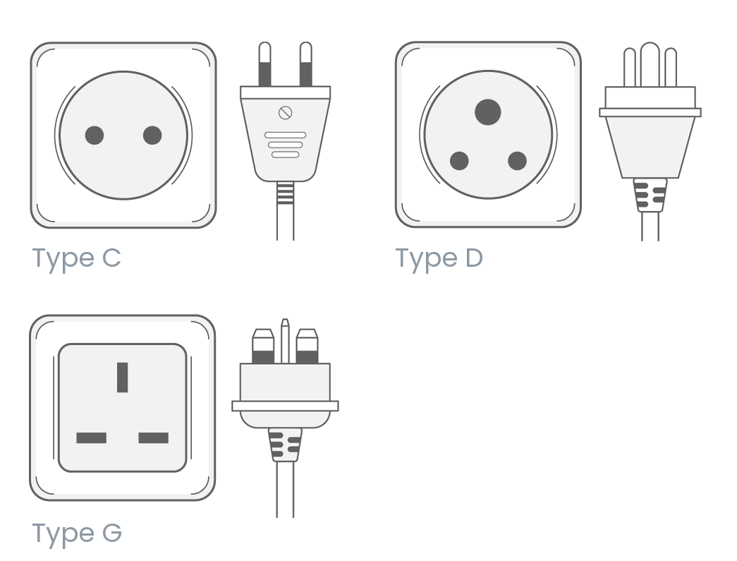 Popular wall plugs from around the world